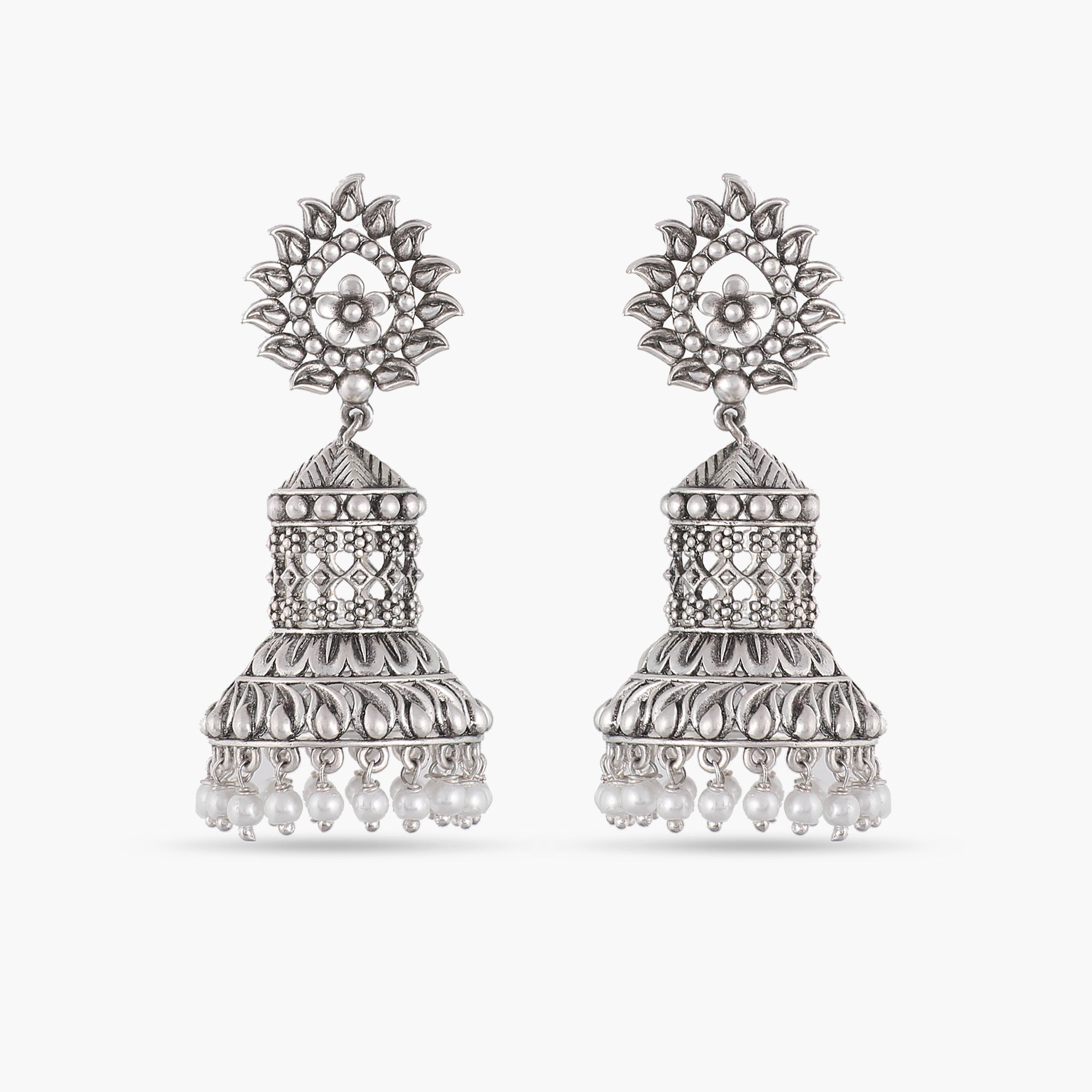 Buy Silver Jhumka Ethnic Earring Women's Jewelry by SANGEETA BOOCHRA at  Ogaan Online Shopping Site